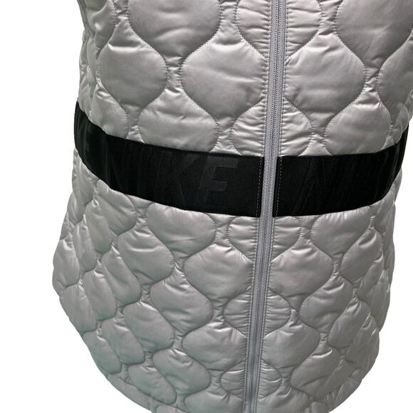 Nike Vest Sz M Aerolayer Puffer Fleece Gray Full Zip Running Athleisure Workout - Picture 3 of 12